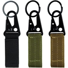 Tactical Belt Keeper Gear Clip Nylon Key Ring Holder Military Utility Molle Hook