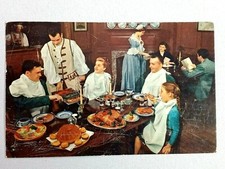 Vintage Postcard King's Arms Tavern Family's Having Dinner Williamsburg VA