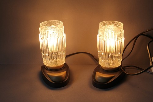 encantador par de lámparas de mesita de noche lámparas de mesa lámpara cúpulas en relieve - Imagen 4 de 4