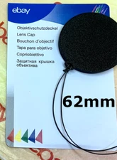 Slip On FRONT LENS CAP 62mm+HOLDER for 62mm outside diameter applications, GR