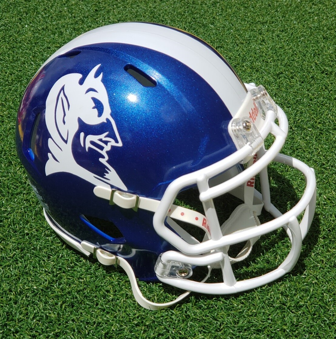 blue duke football helmet for sale DUKE BLUE DEVILS CONCEPT FOOTBALL MINI HELMET, 2 OPTIONS