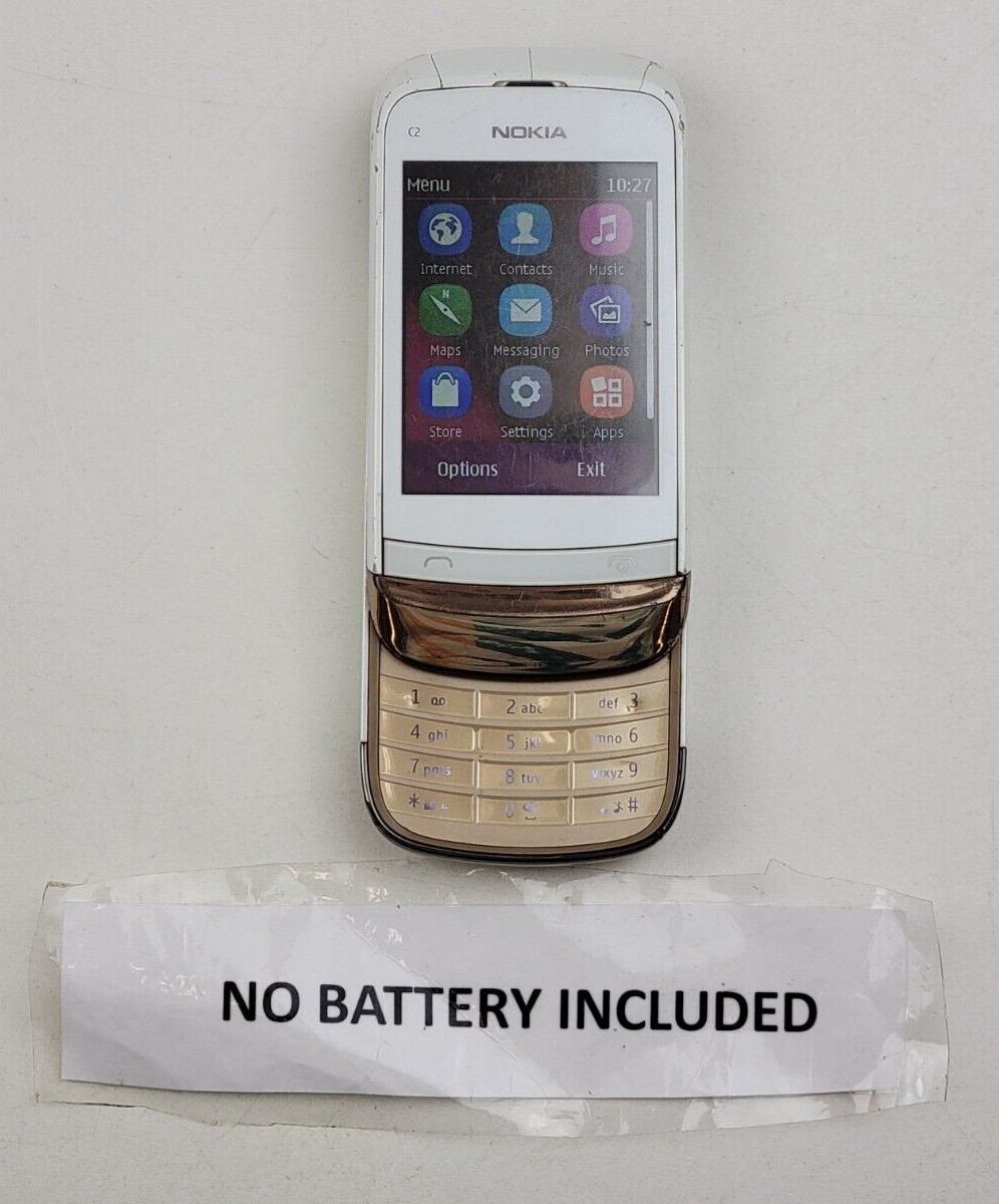 Nokia C Series C2-02 (RM-693) 10MB - White (GSM Unlocked) Ce