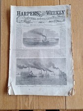 Original Harpers Weekly - Décembre 1864 : Double page Thomas Nast Thanksgiving