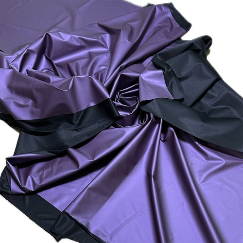 MATTE VINYL PLEATHER GOTHIC FETISH FABRIC WATERPROOF RAINCOAT BLACK WHITE 54'W - Picture 135 of 149