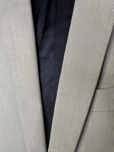 J Crew Ludlow Seersucker Blazer Mens 44R Gray White Stripe Cotton Sport Coat - Picture 4 of 13