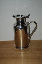 Christofle France ALBI Silver Plate Insulated Thermos Pitcher Large 9" w/ Mono