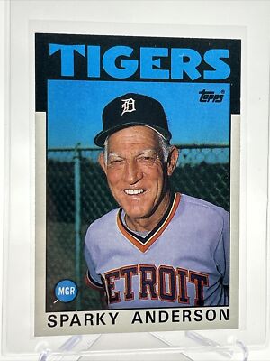 1986 Topps Sparky Anderson Baseball Card #411 NM-Mint FREE 