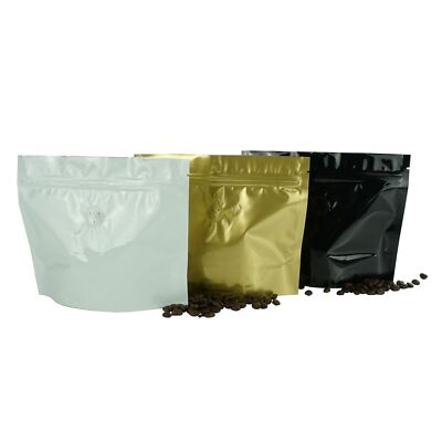 Foil Coffee Pouch with Valve, Zipper Seal Foil Bags, Retail Packaging for Coffee