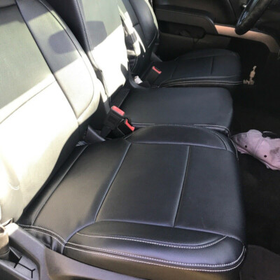 For 14-18 Chevrolet Silverado Seats Cover LT DOUBLE Cab Black Front Rear - Foto 9
