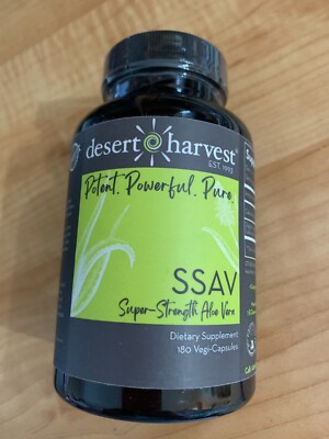 Desert Harvest Super Strength Aloe Vera 180 Vegi Capsules. AUTHENTIC. Exp.02/29