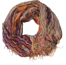 INC International Concepts Women's Coral Flamestitch Wrap/Scarf One Size