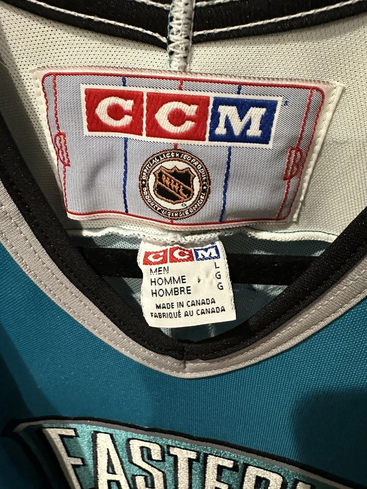 1996 Replica NHL All-Star Game CCM Eric Lindros Hockey Jersey Flyers 52 White - Image 2 of 4