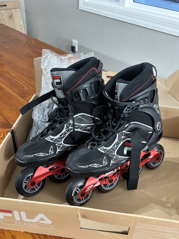 Fila Legacy Pro 84 Inline Roller Skates Black Red, Size US 12