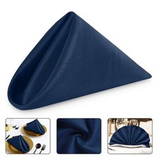 Dinner Cloth Napkins Poly Cotton Fabric 50cm Serviettes Washable Wedding Party