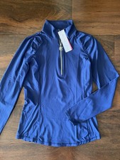 Lilly Pulitzer M Luxletic OYSTER BAY NAVY JUSTINE Half Zip Pullover UPF50 NWT