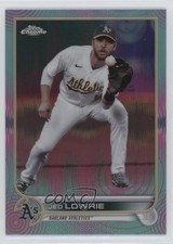 2022 Topps Chrome Sonic Aqua & Pink Pulse Refractor 128/199 Jed Lowrie #140 0q3