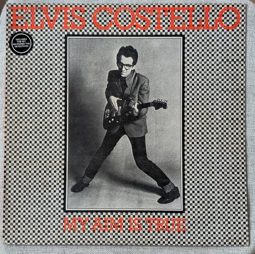 Elvis Costello~My Aim Is True 1977 OZ STIFF earliest Alt Sleeve Hype Sticker