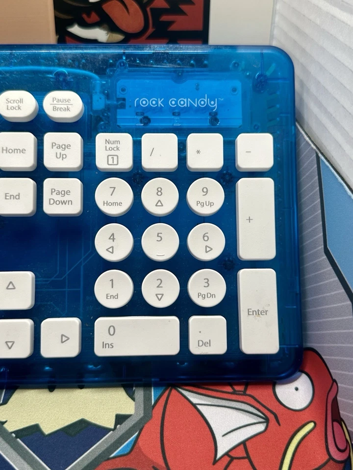 PDP Rock Candy Blue Wireless Keyboard Washable No Dongle 904-005 Untested Retro - Image 2 of 4