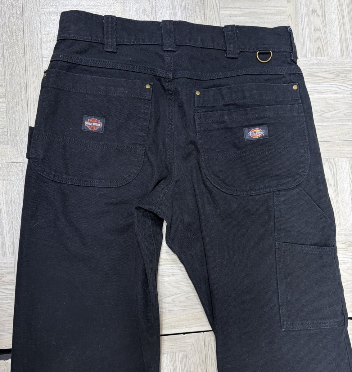 Dickies Harley Davidson Work Pants Men 32x32 Canvas Black