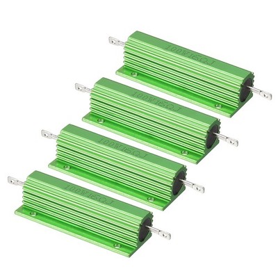 100 W,16 Ohm,Aluminiumgehäusewiderstand,4-Pack,Widerstand,grün