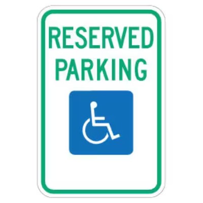 LYLE FD01S Reserved Parking Parking Sign, 18'' x 12,  FD01S