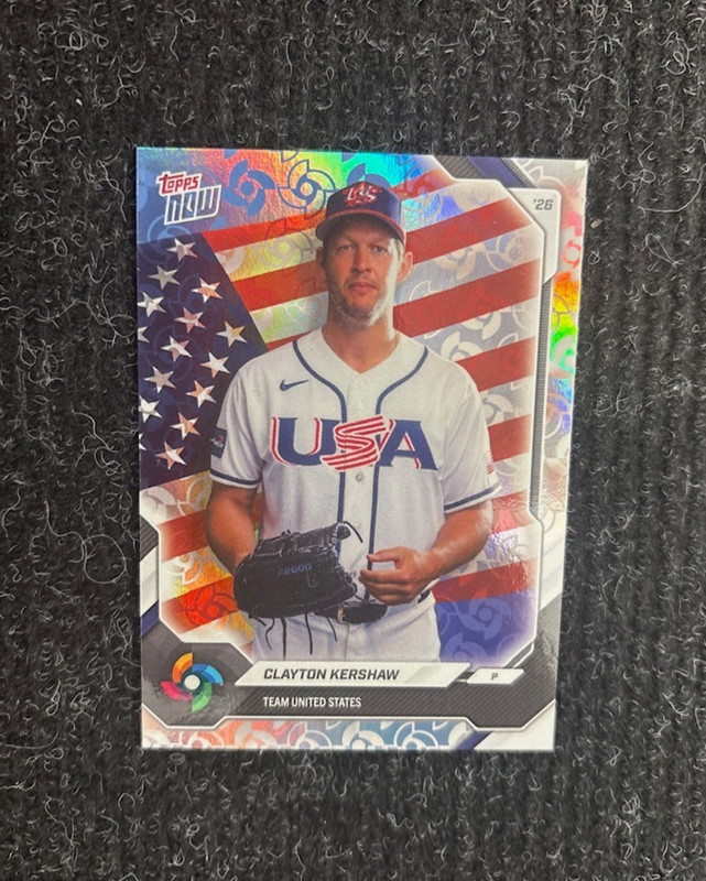 2026 Topps NOW WBC logo Parallel Clayton Kershaw