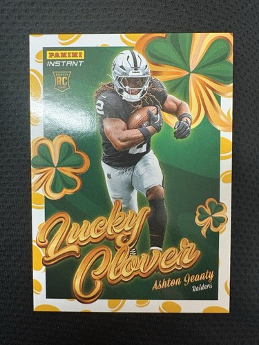 2025 Panini Instant NFL Ashton Jeanty Lucky Clover Rookie RC Gold Coin Parallel