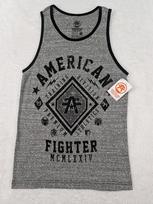 American Fighter Kendall Tank Top Men's S Grey/Black Shirt FM3318 New!