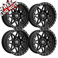 Set-4 Hardrock Offroad H105 20x10 6x139.7 -19mm Matte Black Wheels Rims