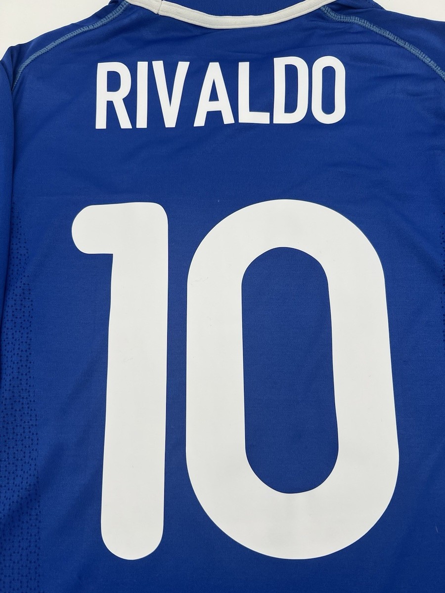 Brazil 2002/2003 Away Rivaldo #10 Authentic Nike Soccer Jersey S