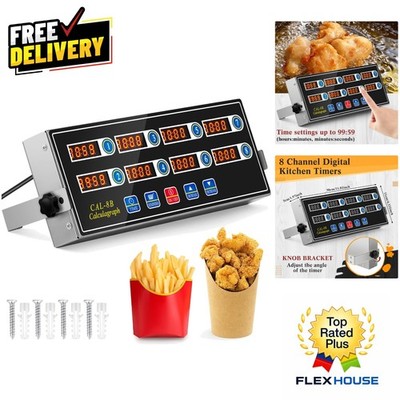 8-Channel Digital Kitchen Timer with Loud Alarm - Perfect for Professional Chefs