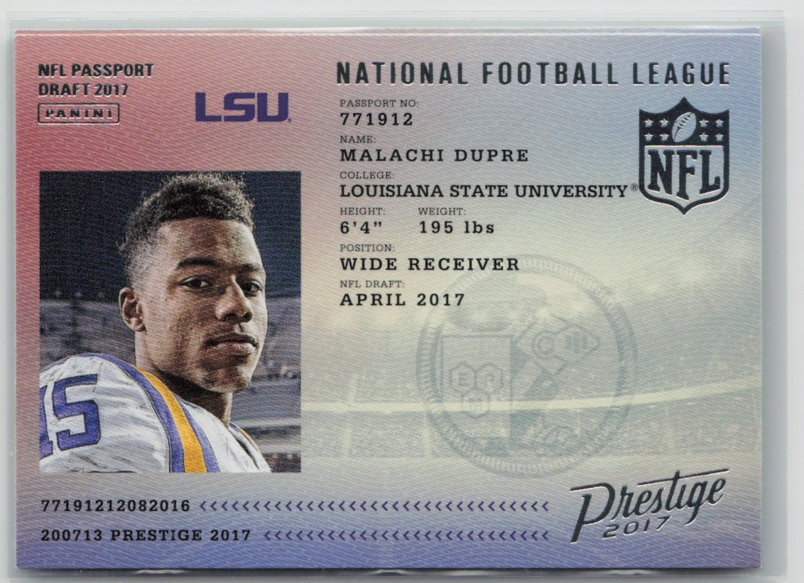 2017 Panini Prestige NFL Passport Davis Webb RC #3 California Golden Bears