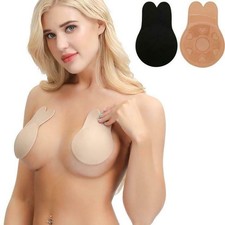 1 Pair Invisible Brassy Breast Lift Push Up Bra Silicone Nipple Sticky Cover US