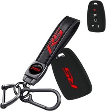 Silicone key fob cover with Key chain Compatible with Camaro Malibu Cruze Impala