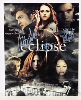 Rare Twilight ECLIPSE -SIGNED by CAST 8x10- Kristen Stewart, Pattinson, Lautner