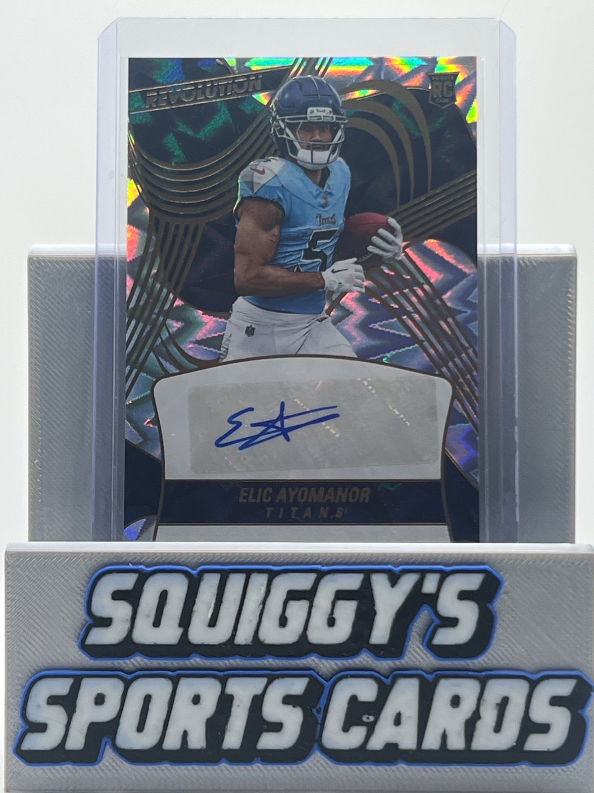 2025 Panini Revolution - #RA-EAR Impact Rookie Auto /50 - Elic Ayomanor (RC,AU)