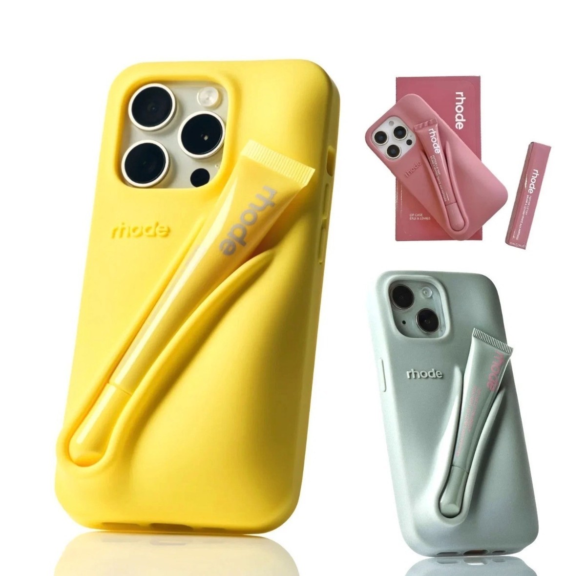 Rhode Reptide Lip-Tint Silicon Phone Case WITH Lip Gloss | eBay