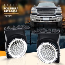 Pair Led Fog Lights With Wire Harness For 2003-2006 Gmc Sierra 1500 2500 3500 Pair Led Fog Lights With Wire Harness For 2003-2006 Gmc Sierra 1500 2500 3500