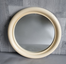 Habitat Crayonne Cream Round Wall Mirror Plastic England 39cm MCM 70s 80s