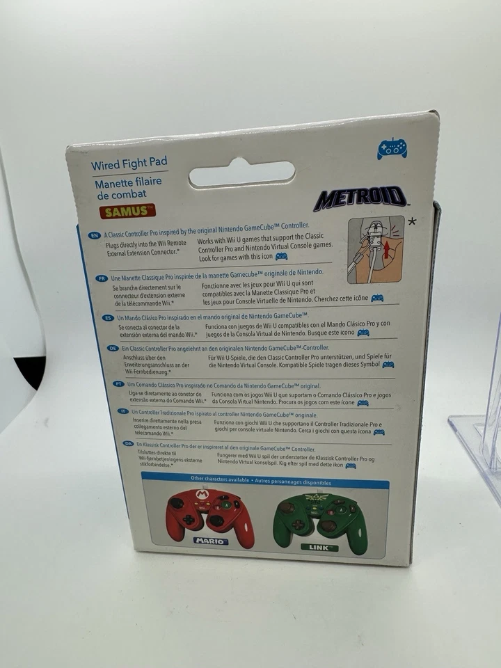 Wired Fight Pad Controller for Nintendo Wii / Wii U - SAMUS (NEW) - Image 3 of 4