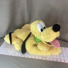 Disney Parks Exclusive Pluto 20" Plush Stuffed Animal Toy With green collar
