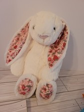 Jellycat Blossom Cream Bunny, Berry, Medium - BRAND NEW w/tags dust cover bag
