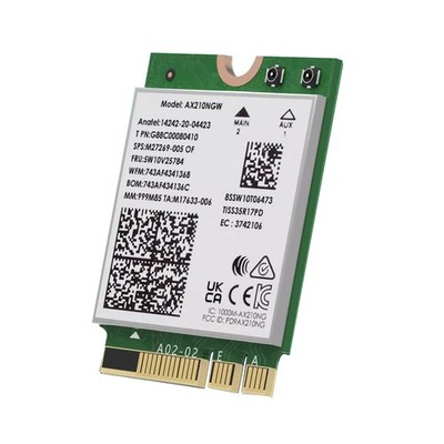 WiFi 6E M.2 Modul Breiteres 6GHz Band für mehr Bandbreite für Intel AX210NGW