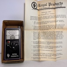 Vintage Royal Products Tachometer Rpm Meter Photoelectric W Box Manual Vintage Royal Products Tachometer Rpm Meter Photoelectric W Box Manual