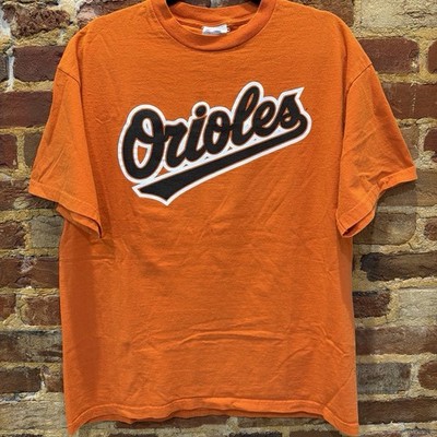 Majestic Baltimore Orioles Roberts #1 MLB Baseball Orange T-Shirt Men s L