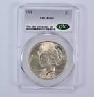 1923 Peace Silver Dollar AU58 CAC CACg *0105 — photo 1