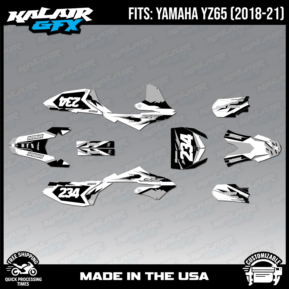 Graphics Kit for YAMAHA YZ65 YZ 65 (2018-2026) Vintage Series