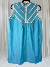 VTG 1950/60s Delores Barbizon Blue Soft Nightgown NWOT Sz 11 M/L 40  /46  