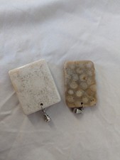 Fossilized Coral  925 Sterling Silver Pendant × 2 Items