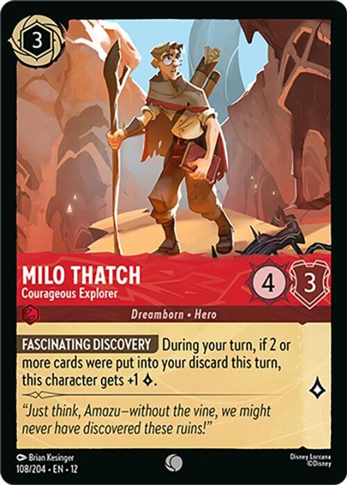 Milo Thatch - Courageous Explorer [Wilds Unknown - 108/204]